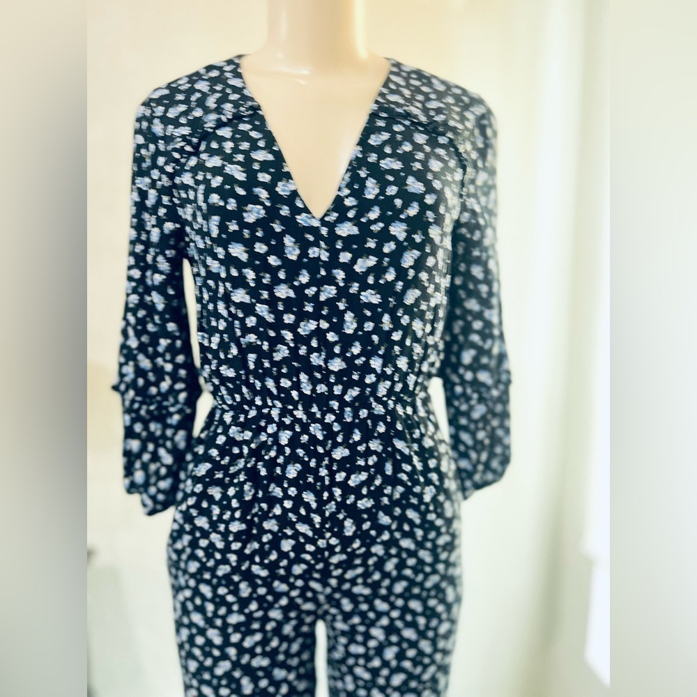 MADEWELL floral jumpsuit size XS great condition . Soft and cozy - Picture 9 of 16